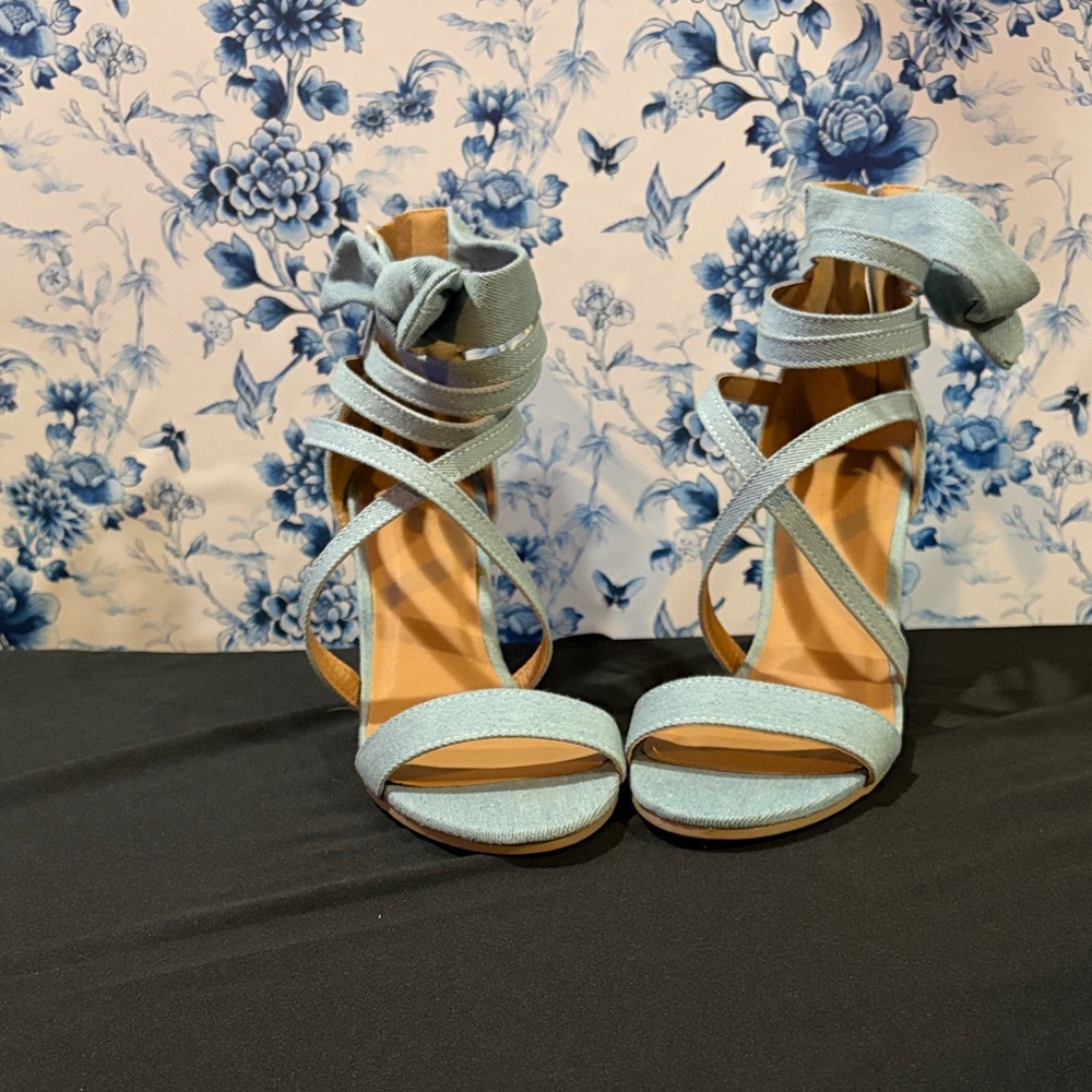 Charlotte Russe Light Blue Strappy Heels